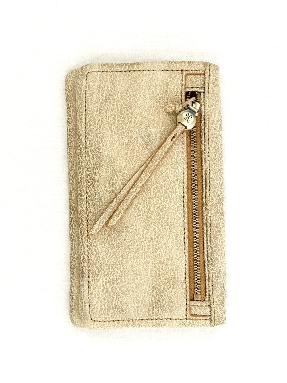 HOBO Lumen Continental Wallet Metallic Leather Gold Leaf NWT - Picture 3 of 12